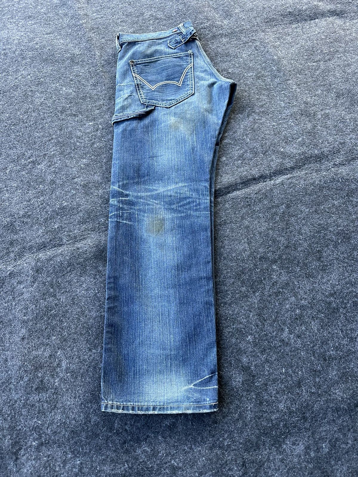 Edwin Vintage Edwin 503 Blue Trip Denim Jeans 34x32 D342 Size US 34 / EU 50 - 14 Thumbnail