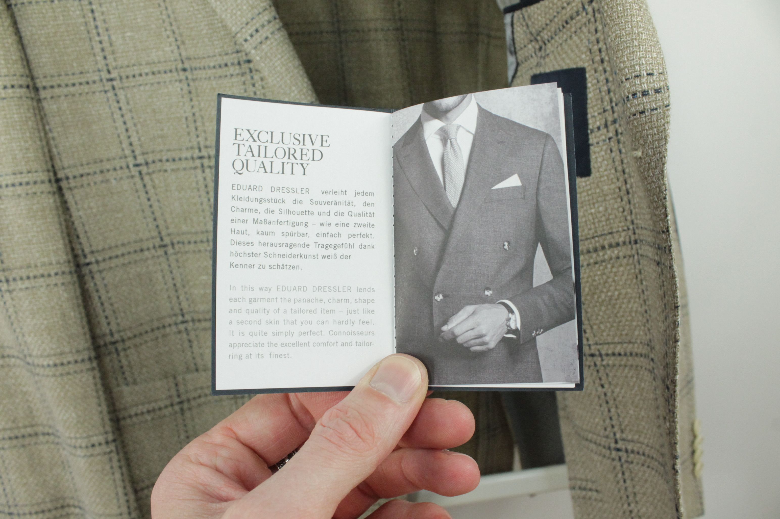 Other Eduard Dressler Knitted Wool Linen Checked Sport Coat Men's Size US L / EU 52-54 / 3 - 11 Thumbnail