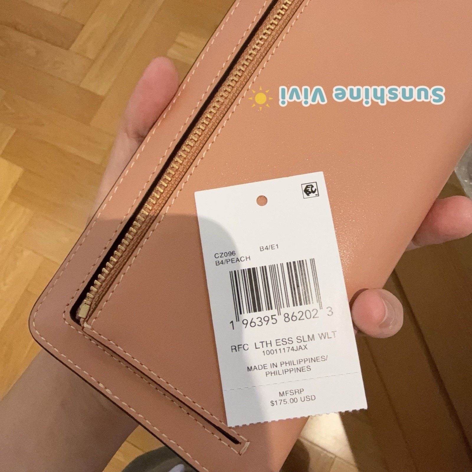 Coach NWT Coach Essential Slim Leather Wallet CZ096 Peach color Size ONE SIZE - 3 Thumbnail