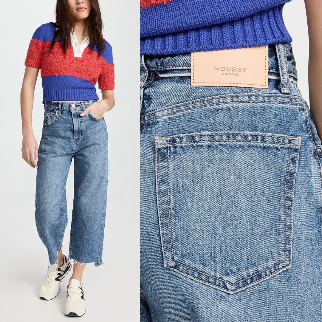 MOUSSY Moussy Vintage | NWT MV Dunkirk Round Cropped Jeans 28 Size 28" / US 6 / IT 42 - 2 Thumbnail