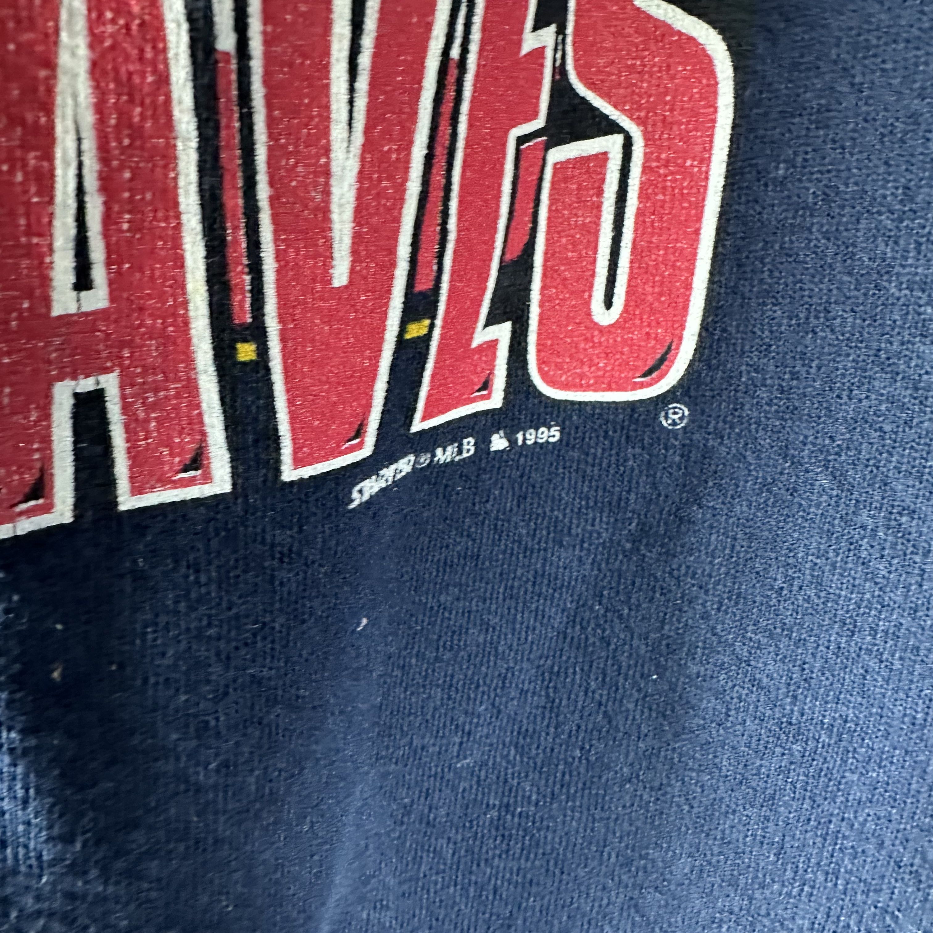 Vintage 1995 Atlanta Braves MLB World Champions Starter Sweatshirt Size US XL / EU 56 / 4 - 4 Thumbnail