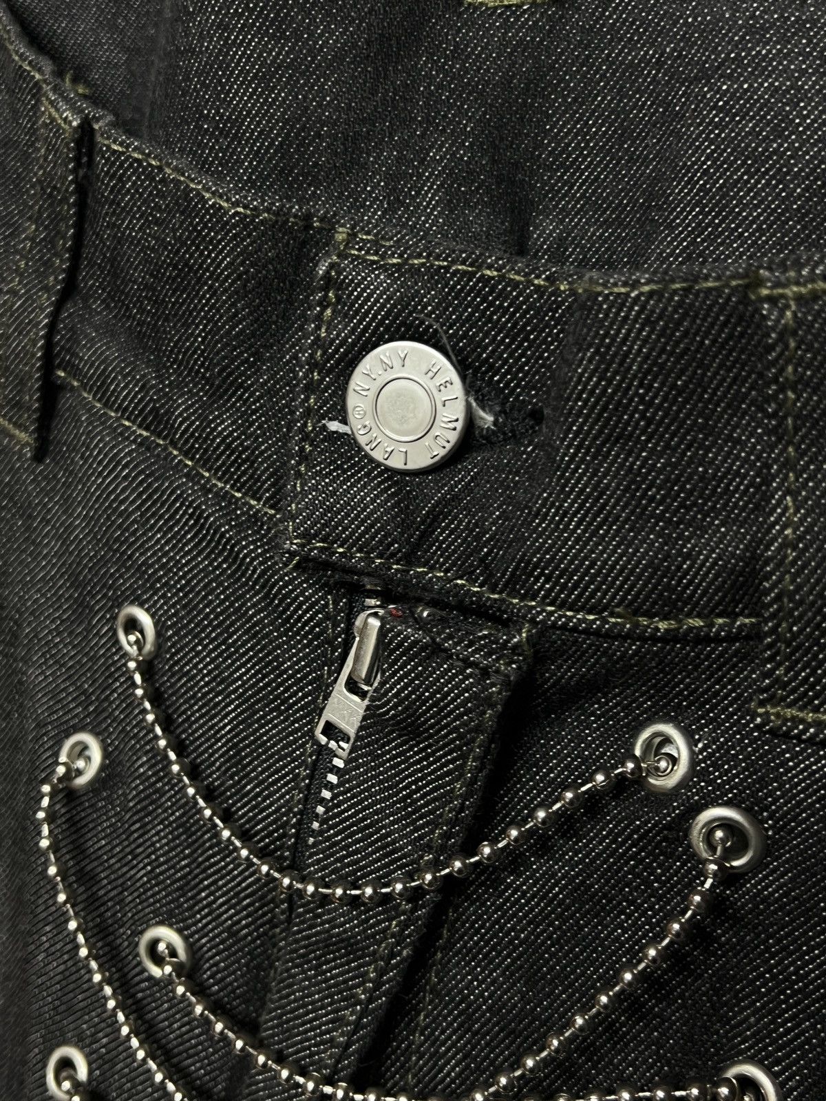 Helmut Lang 2004 helmut lang chain denim jean Size US 29 - 4 Thumbnail