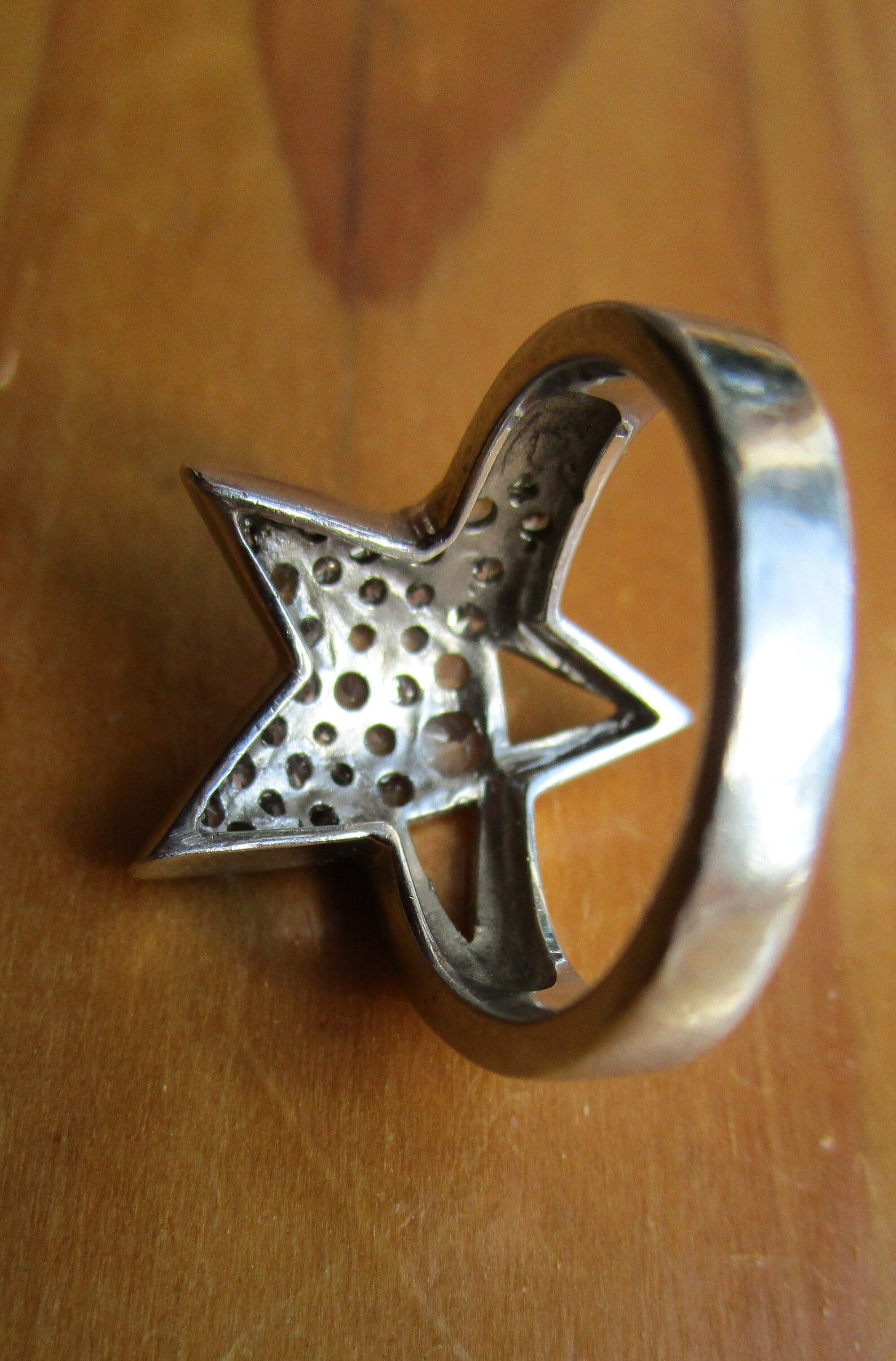 Mugler Star Ring Blue Gem .925 Silver Size ONE SIZE - 14 Thumbnail