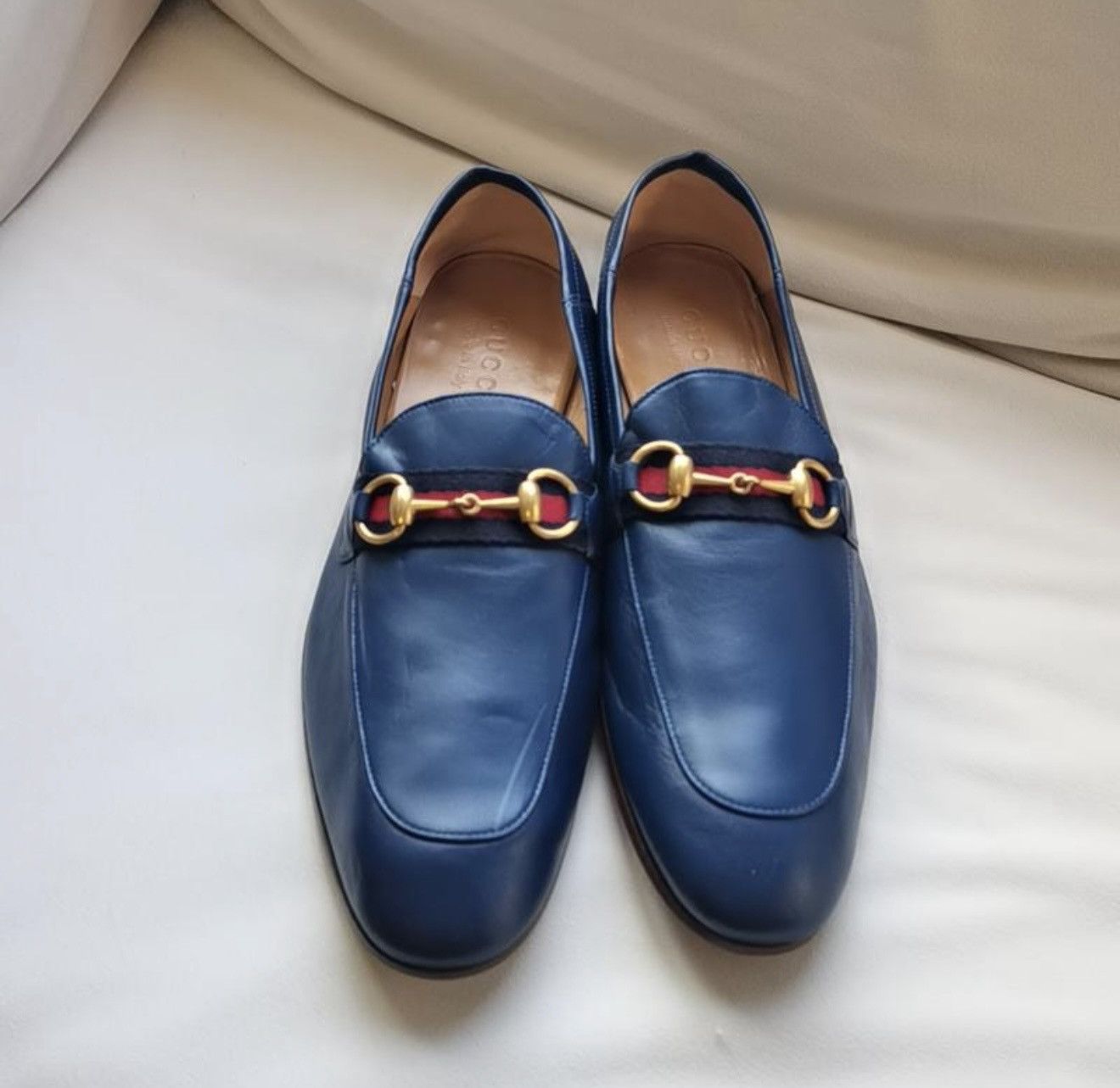 Gucci Gucci Leather Loafers with Horsebit and Web Strap 0079 Size US 8.5 / EU 41-42 - 2 Thumbnail