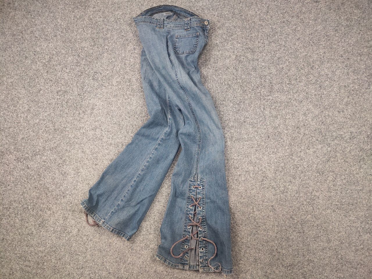 If Six Was Nine Vintage Y2K LGB Flared Low Rise Jeans hysteric style Size 27" / US 4 / IT 40 - 3 Thumbnail