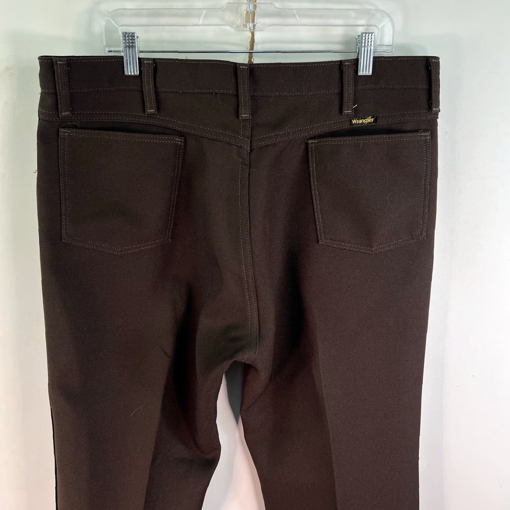Wrangler VINTAGE Wrangler Western Boot Cut Poly Pants Mens 40 x 30 Brown USA Bootcut Pants Mens Brown Wrangler Cowboy Cut USA 80's Size US 40 / EU 56 - 7 Thumbnail