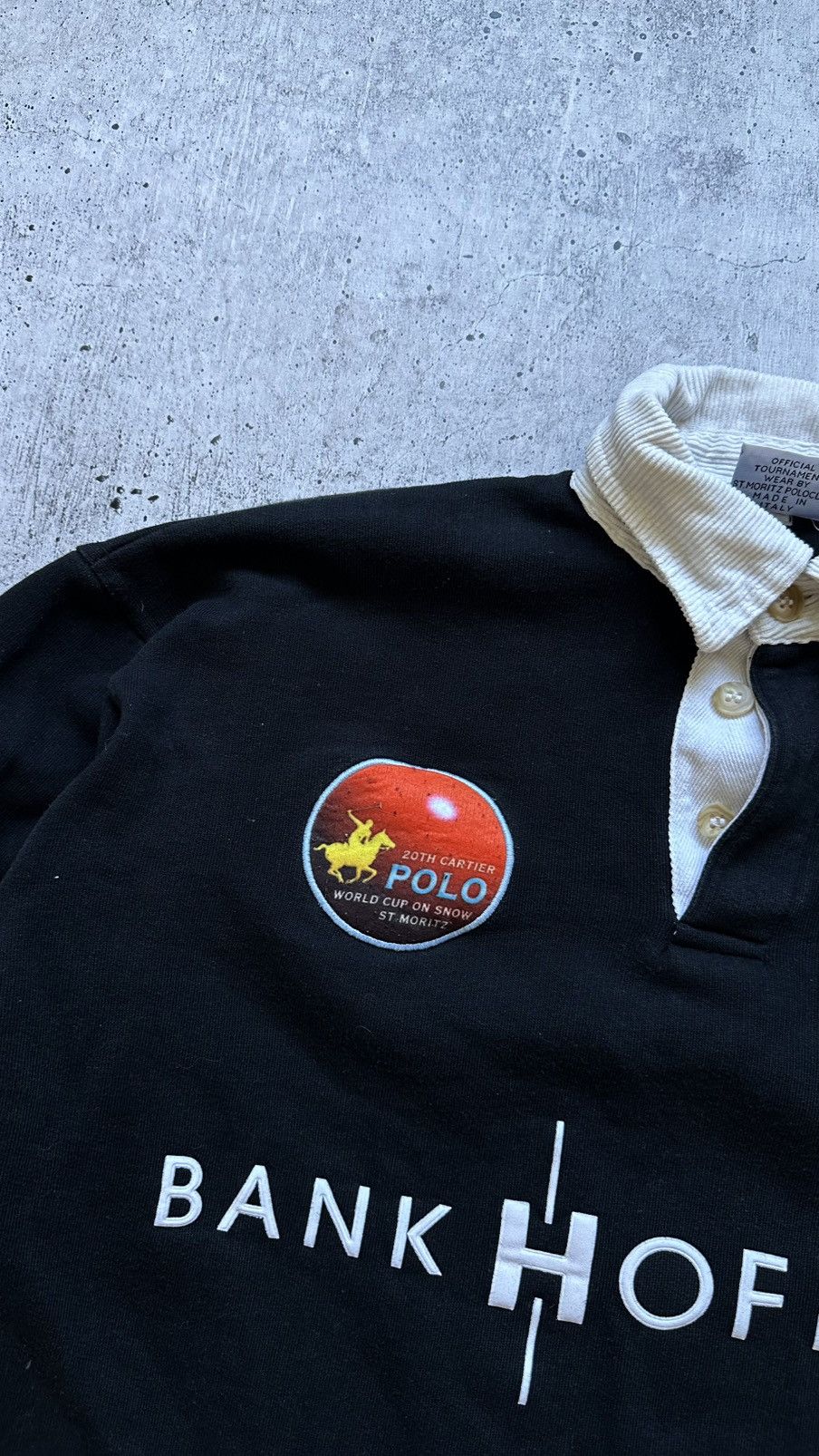 Vintage Vintage St Moritz Bank Hofmann Polo Club Cropped T Shirt Size US XS / EU 42 / 0 - 6 Thumbnail