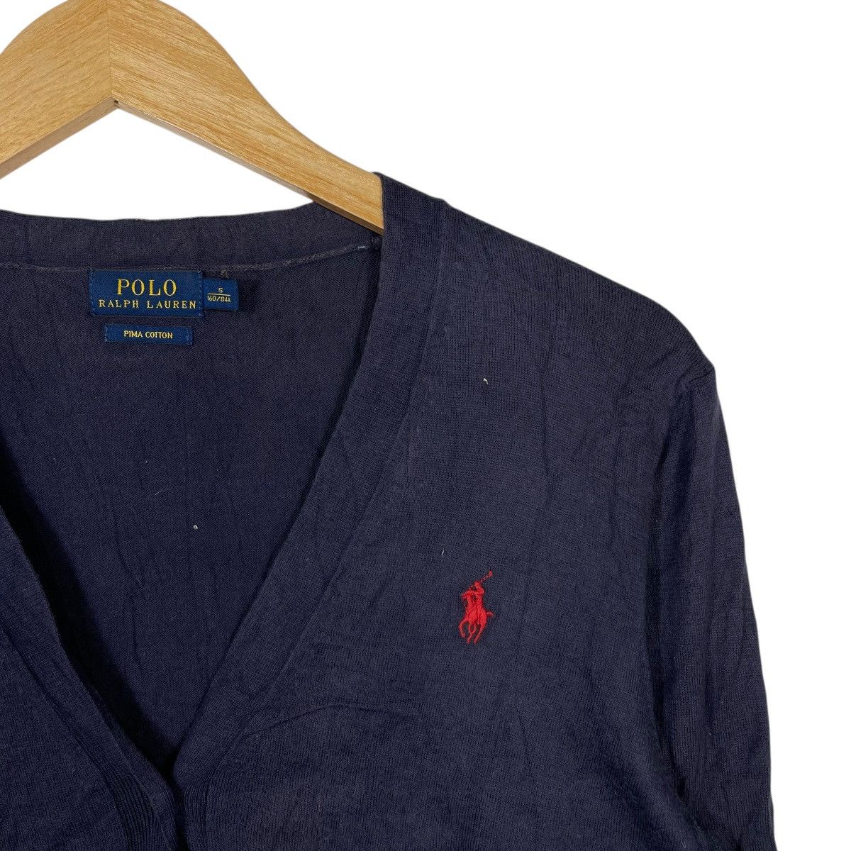 Polo Ralph Lauren Polo Ralph Lauren Pima Cotton Cardigan Navy Pony Logo Size S / US 4 / IT 40 - 5 Thumbnail