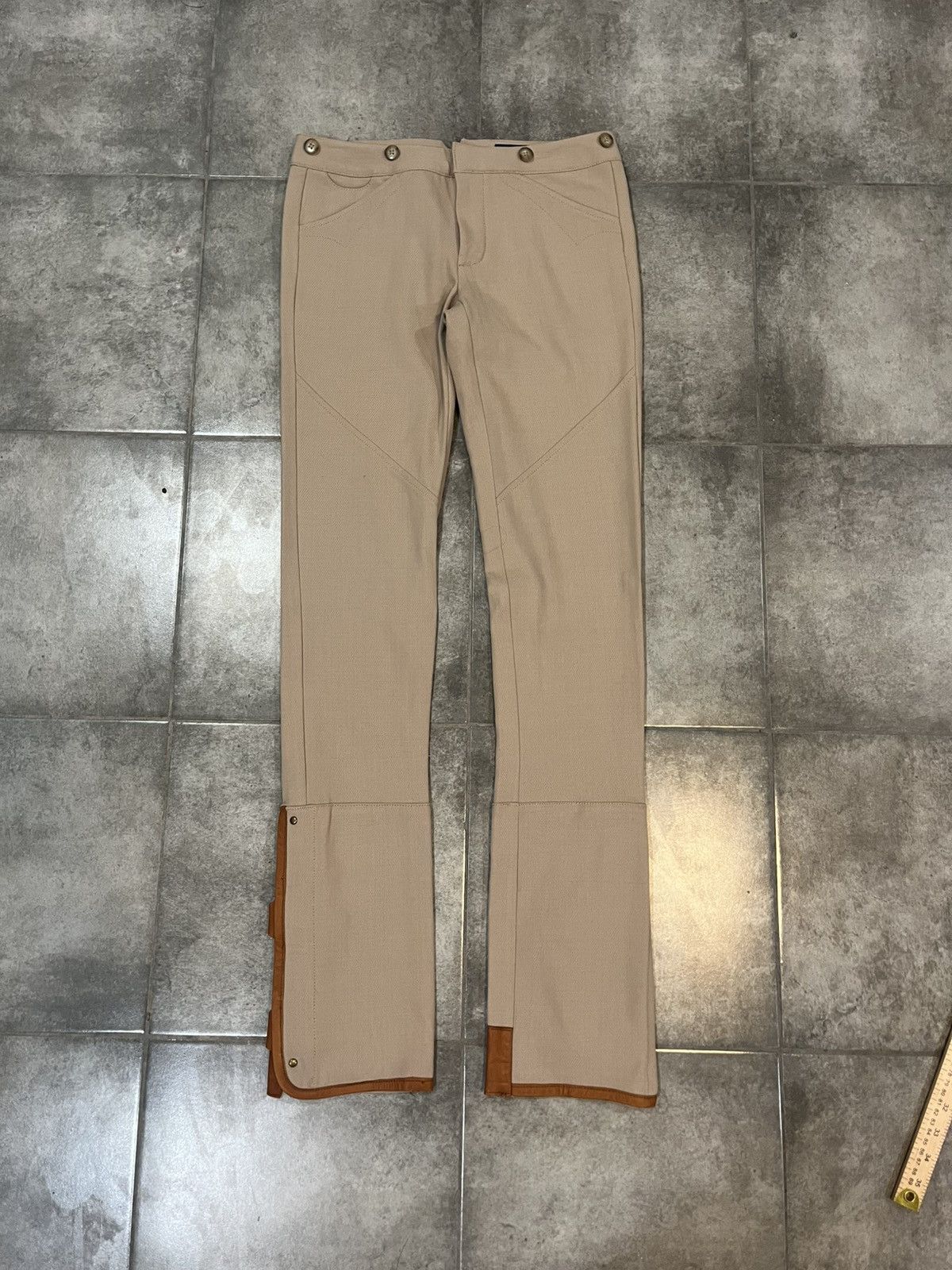 Ralph Lauren Ralph Lauren Wool Blend Equestrian Riding Trousers w Leather Size 26" / US 2 / IT 38 - 1 Thumbnail