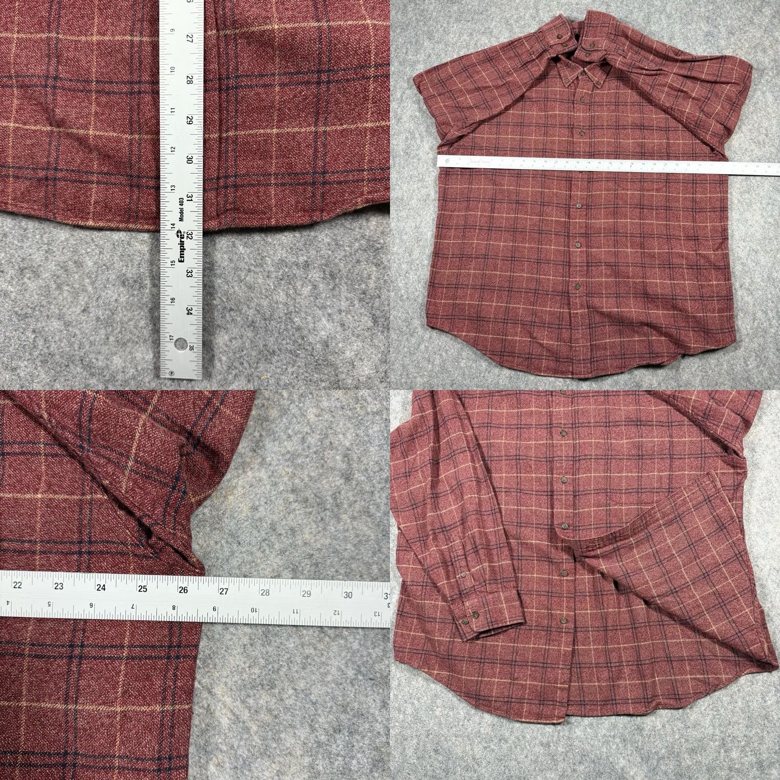 Vintage St John Bay Shirt Plaid Button-Down Long Sleeve Red Cotton Men 2XL Adult Regular CarPlaid Vintage Bay? Size US XXL / EU 58 / 5 - 8 Thumbnail