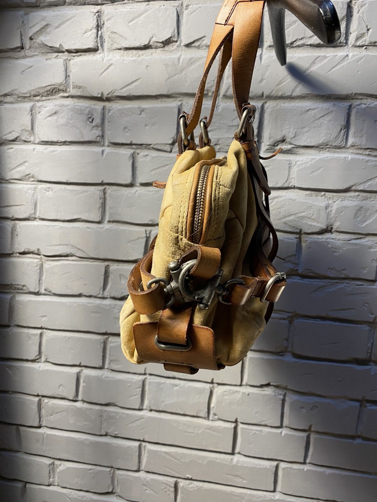 Diesel Vintage DIESEL Suede Leather Tote Bag Y2K Archive Aesthetic Size ONE SIZE - 2 Thumbnail