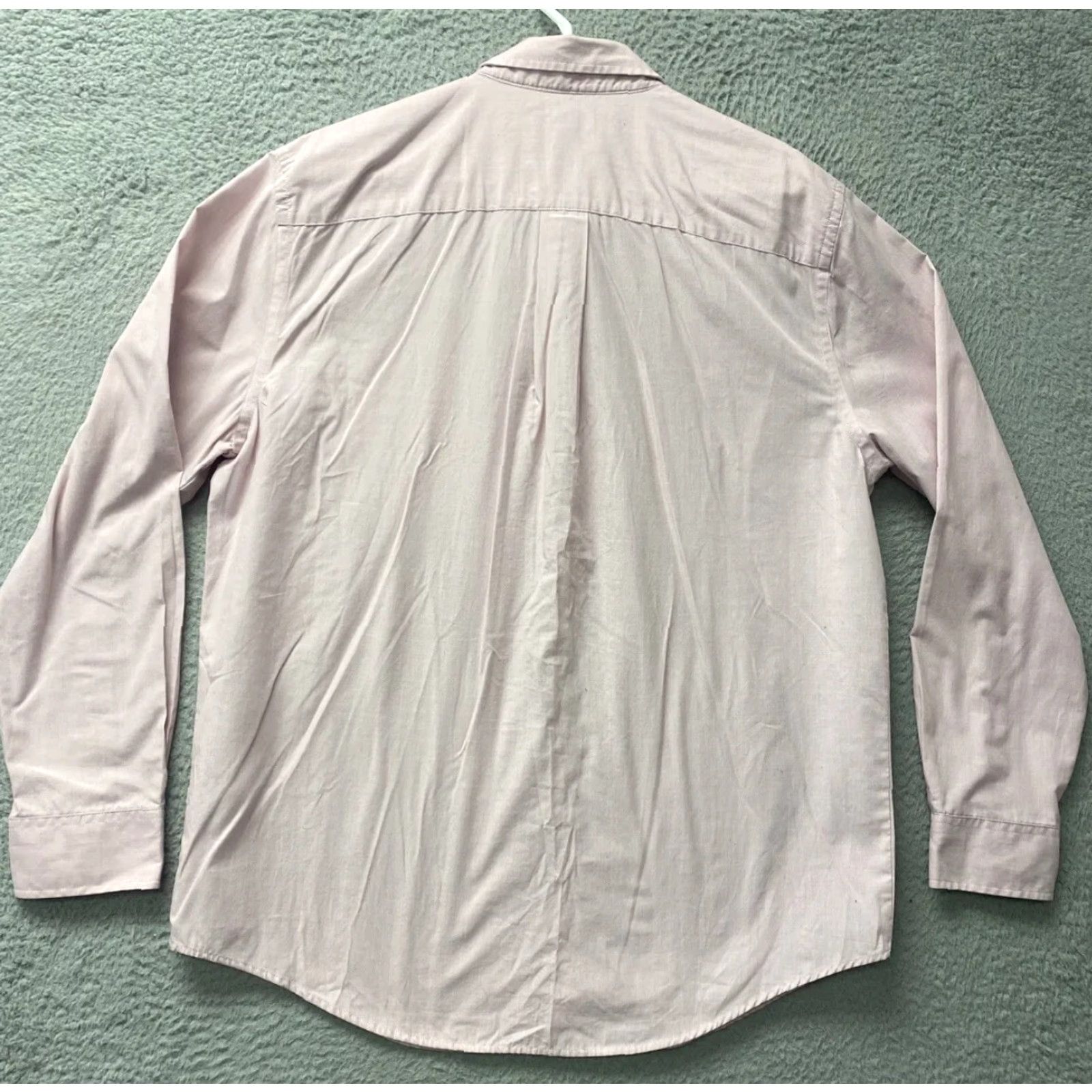 Croft & Barrow Croft & Barrow Shirt Mens Size L Button-Up Long Sleeve Pink /107-2 White Cotton Polyester Regular Men Casual Collared Button Up Shirt Size US L / EU 52-54 / 3 - 6 Thumbnail