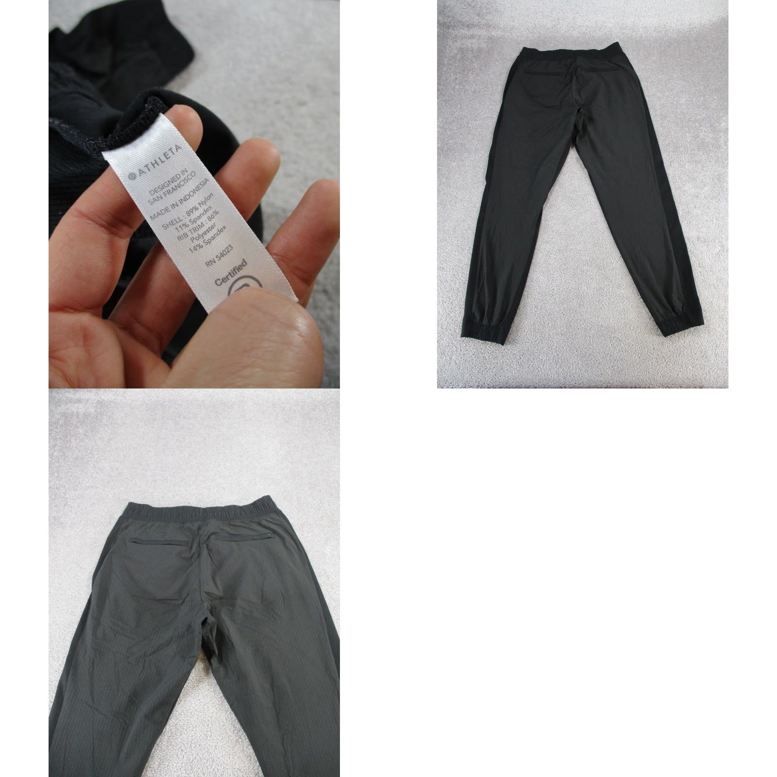Athleta Athleta Joggers Womens 4 Black Tapered Pull On Nylon Polyester Spandex Pants Shirt? Size 27" / US 4 / IT 40 - 8 Thumbnail