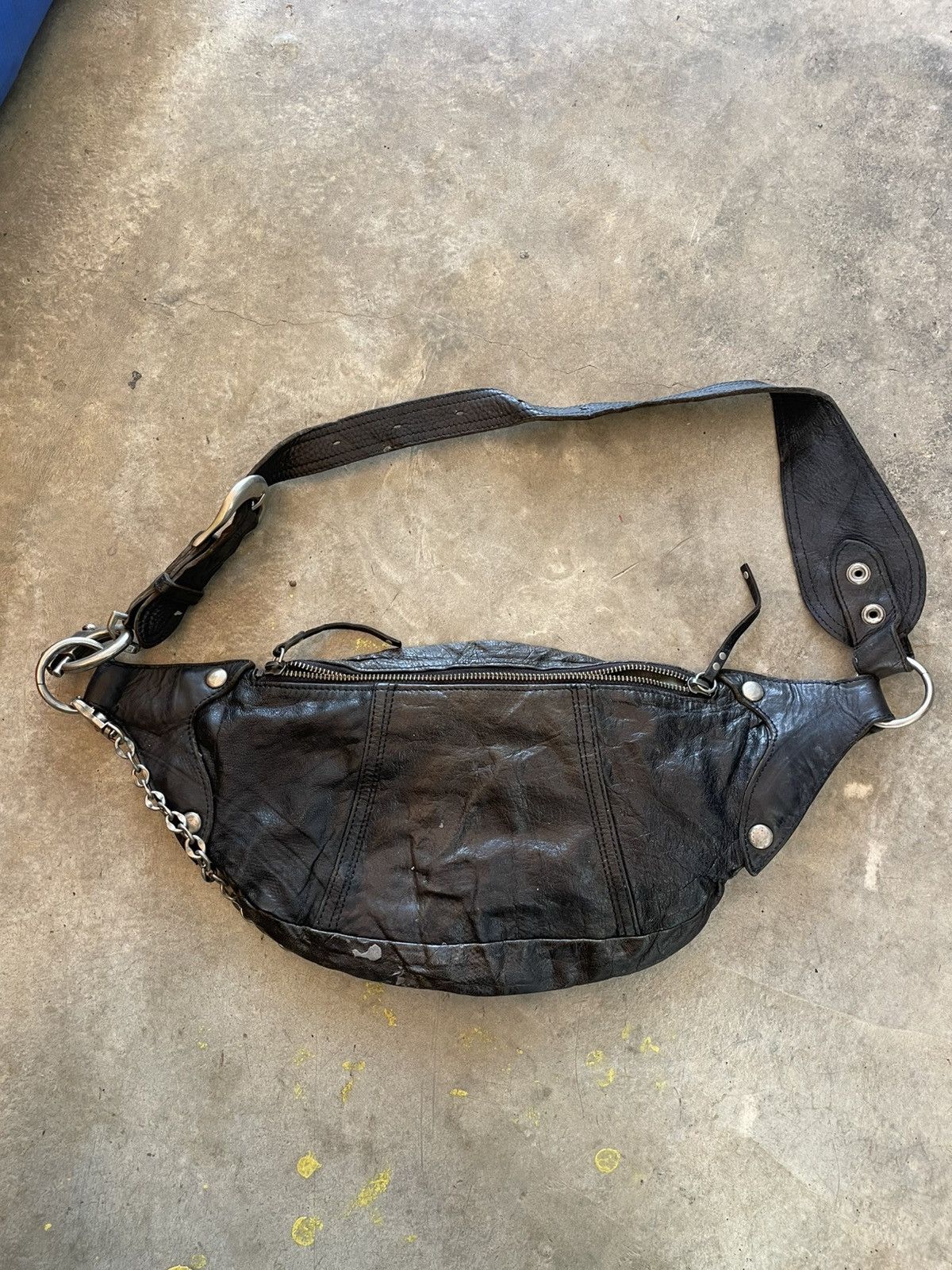 Alfredo Bannister Alfredo Bannister Leather WaistBag punk Stail Size ONE SIZE - 2 Thumbnail