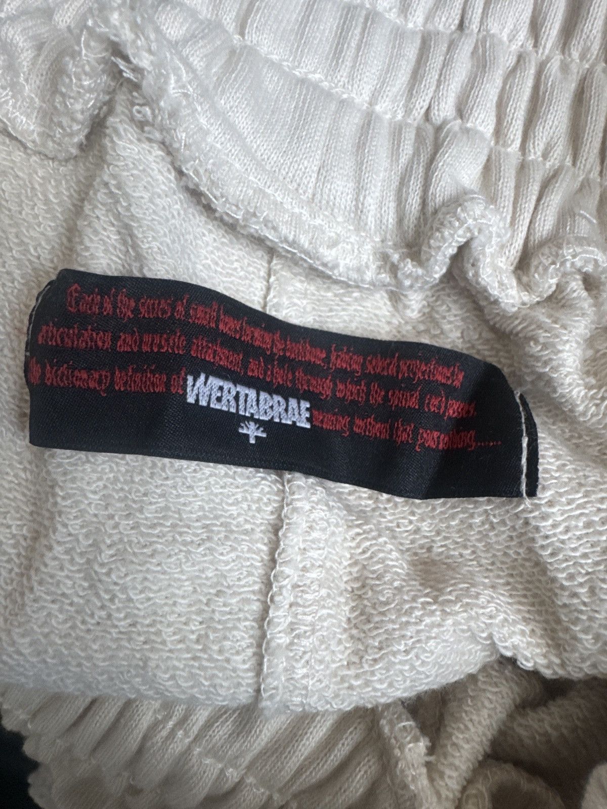 Vertabrae VERTABRAE Straight Leg Sweatpants In Cream Size XXL Size US 36 / EU 52 - 4 Thumbnail