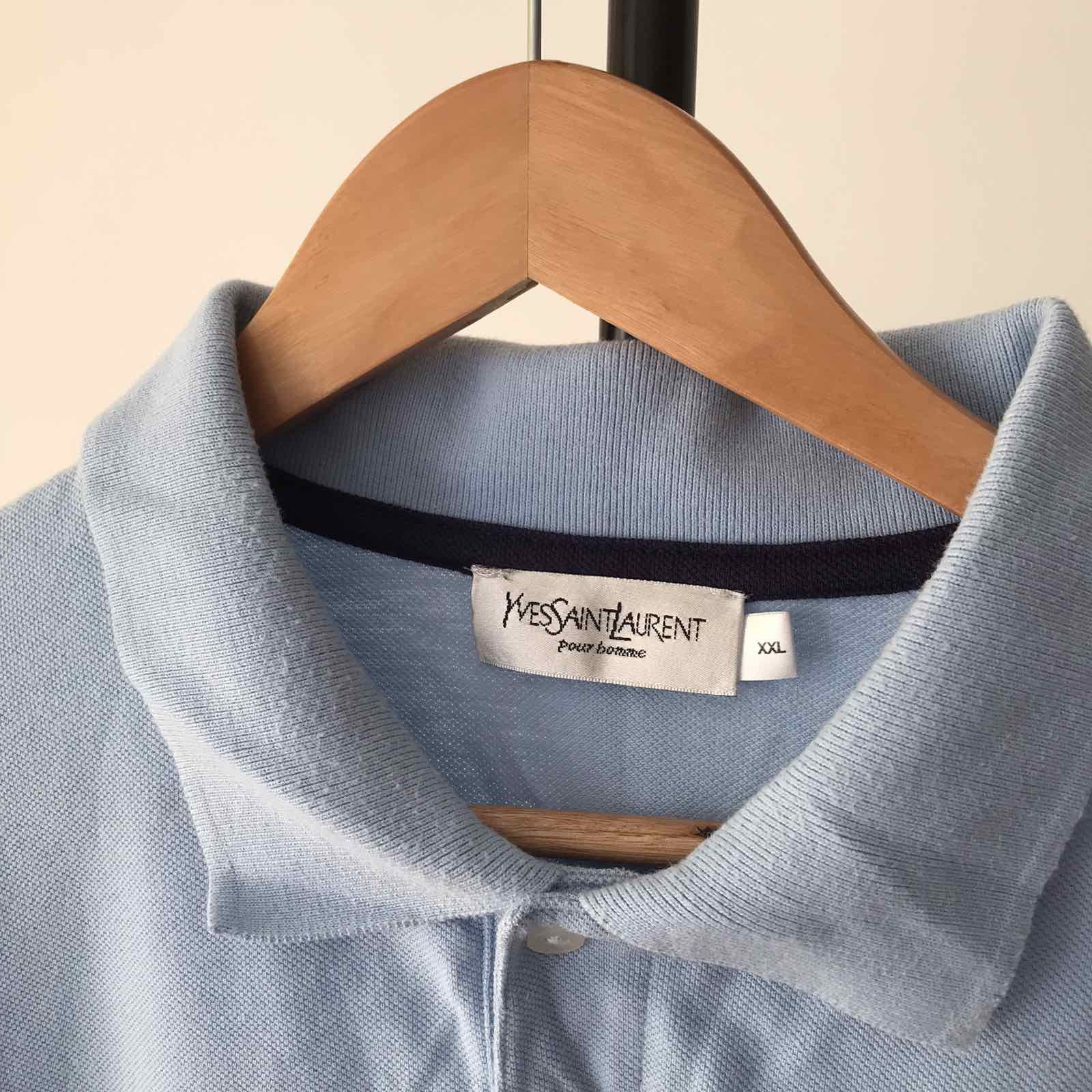 Vintage Rare Yves Saint Laurent YSL vintage polo Tshirt mini logo Size US XXL / EU 58 / 5 - 4 Thumbnail