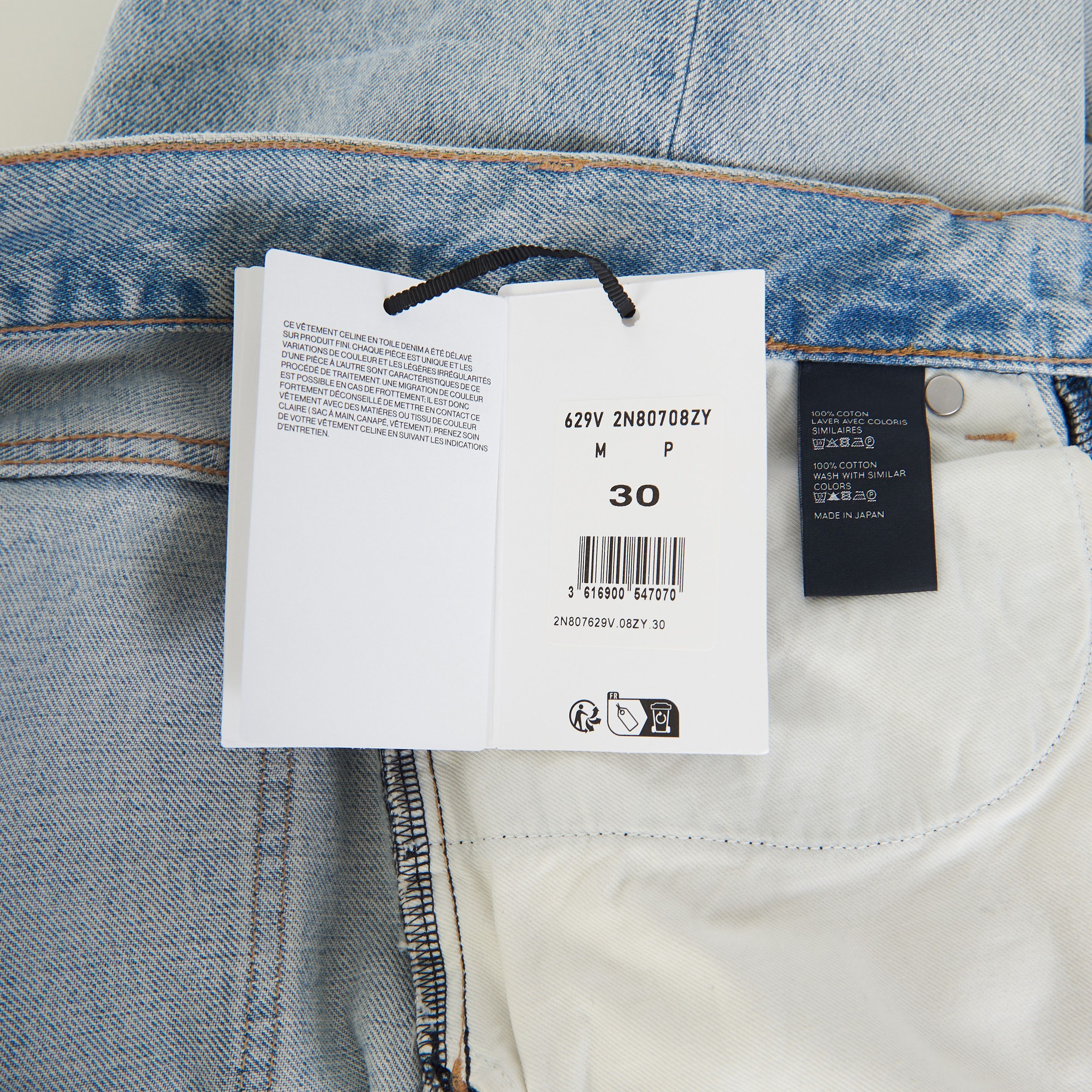 Celine Wesley Jeans - Blue Breezy Point Wash Denim Size US 31 - 10 Thumbnail