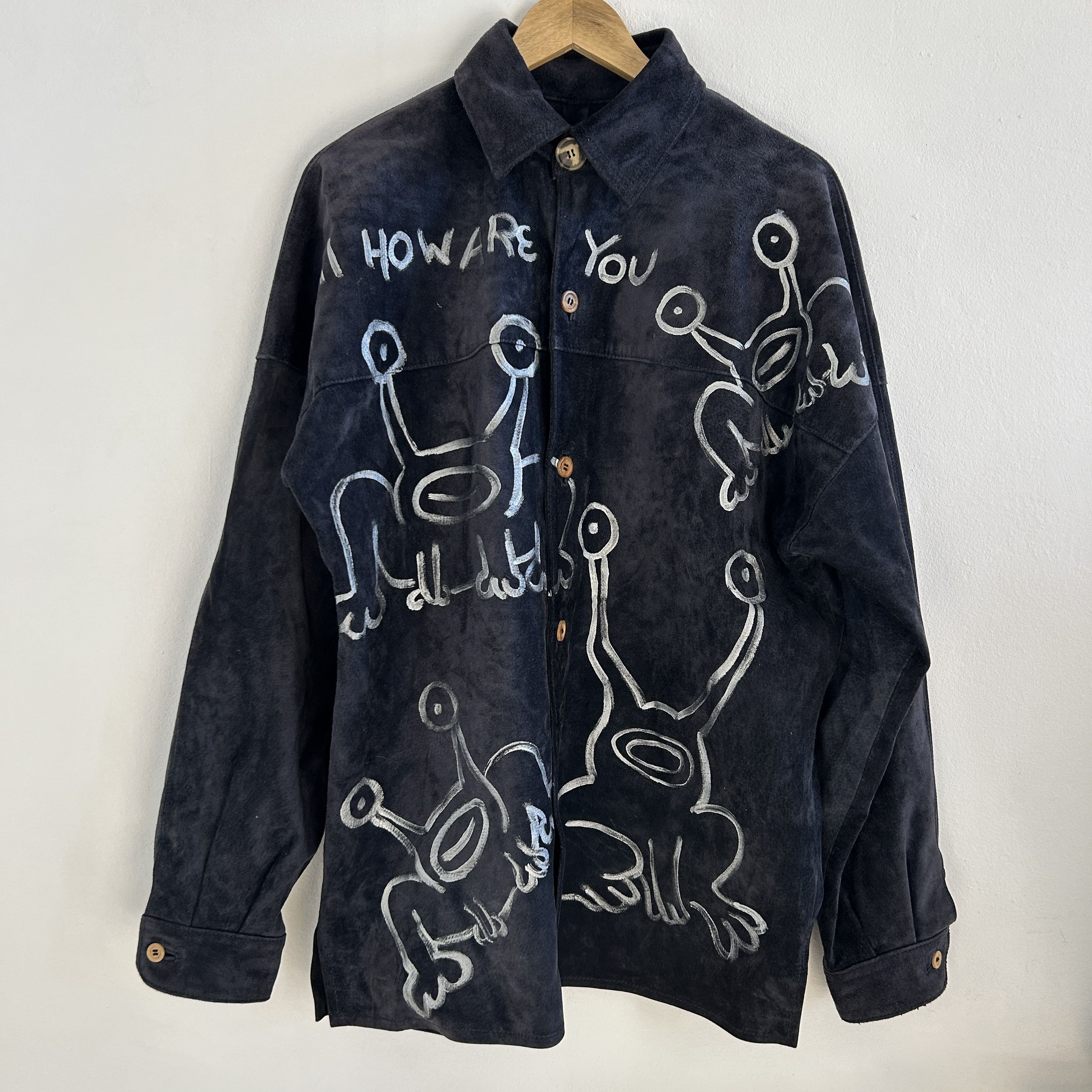 Custommade Vintage Custom Alien Navy Suede Jacket Coat Size M / US 6-8 / IT 42-44 - 8 Thumbnail