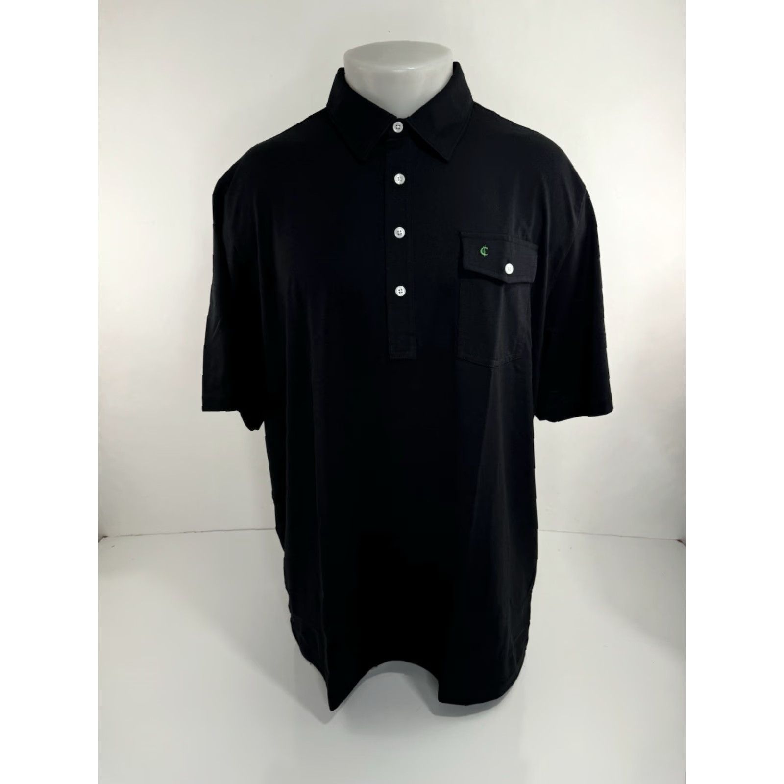 Vintage Criquet Austin - NEW w TAG - Embroidered Logo XXL Pocket Golf Polo Shirt Shirt Mens 2XL Black Embroidered Logo Golf Polo CQ20 Size US XXL / EU 58 / 5 - 2 Thumbnail