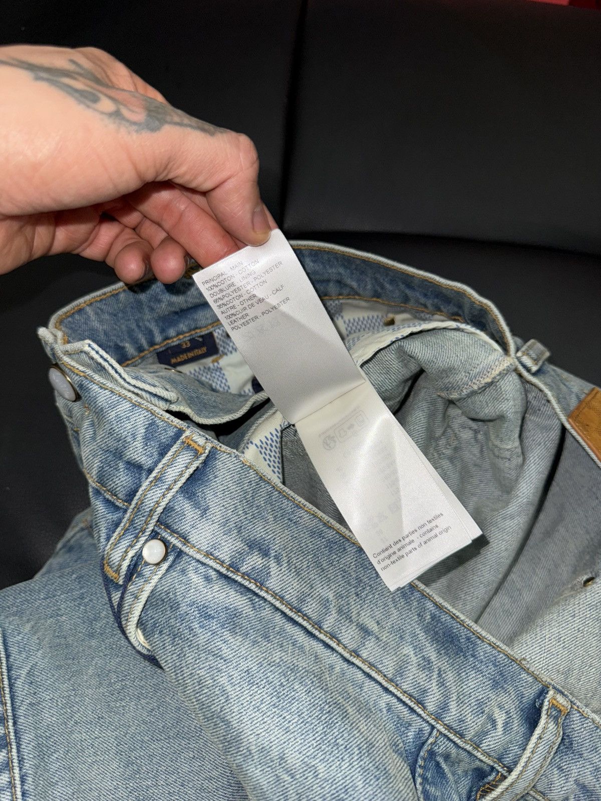 Louis Vuitton Carpenter pocket logo jeans Size US 33 - 12 Thumbnail