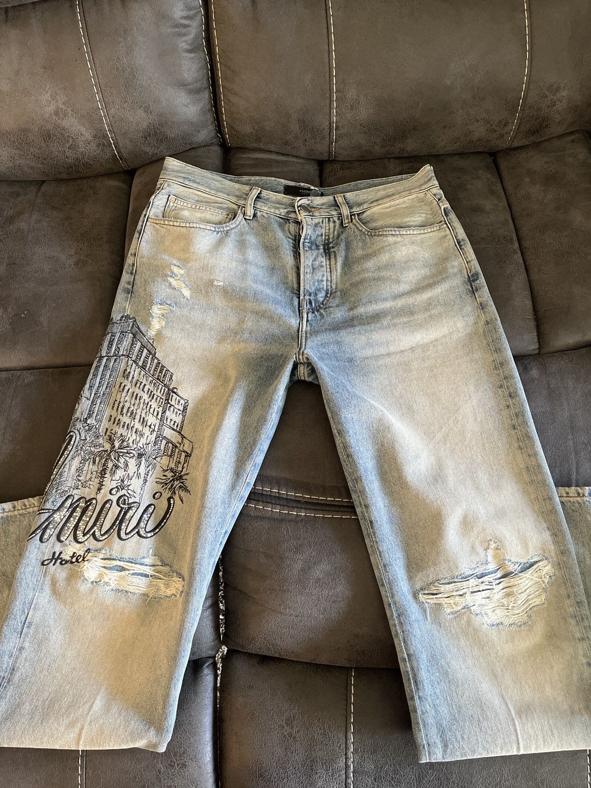 AMIRI Crystal Hotel Denim Jeans
