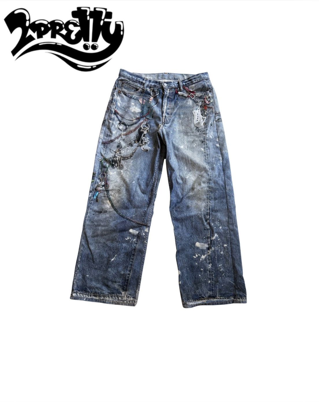 Acne Studios SS24 1981M Key Chain Print Jeans