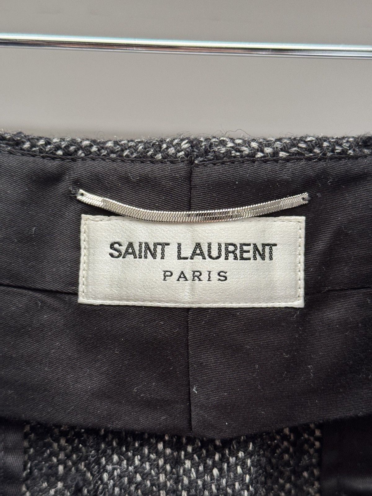 Saint Laurent Paris SAINT LAURENT Mens Black and White Wool Trousers IT 46 Size US 30 / EU 46 - 8 Thumbnail