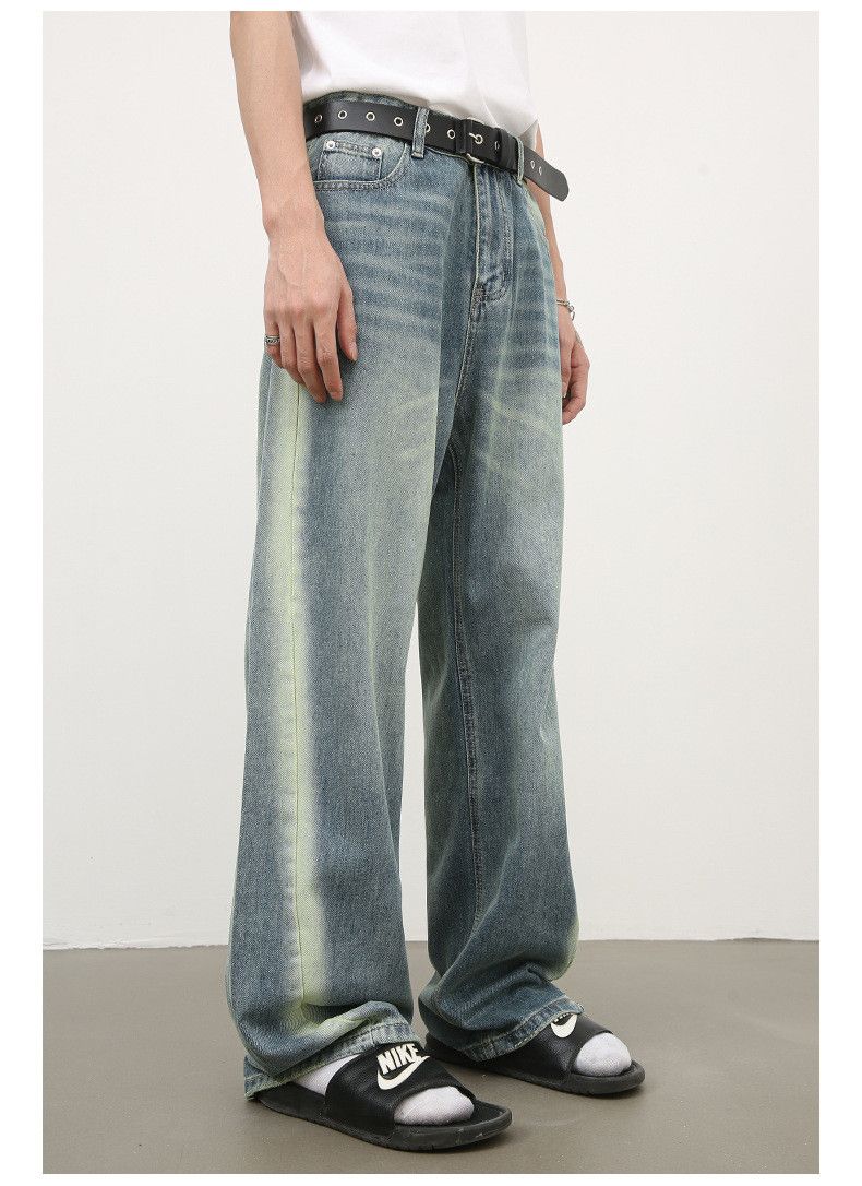 Japanese Brand × Jean Retro gradient American street loose straight jeans for men Size US 32 / EU 48 - 3 Thumbnail