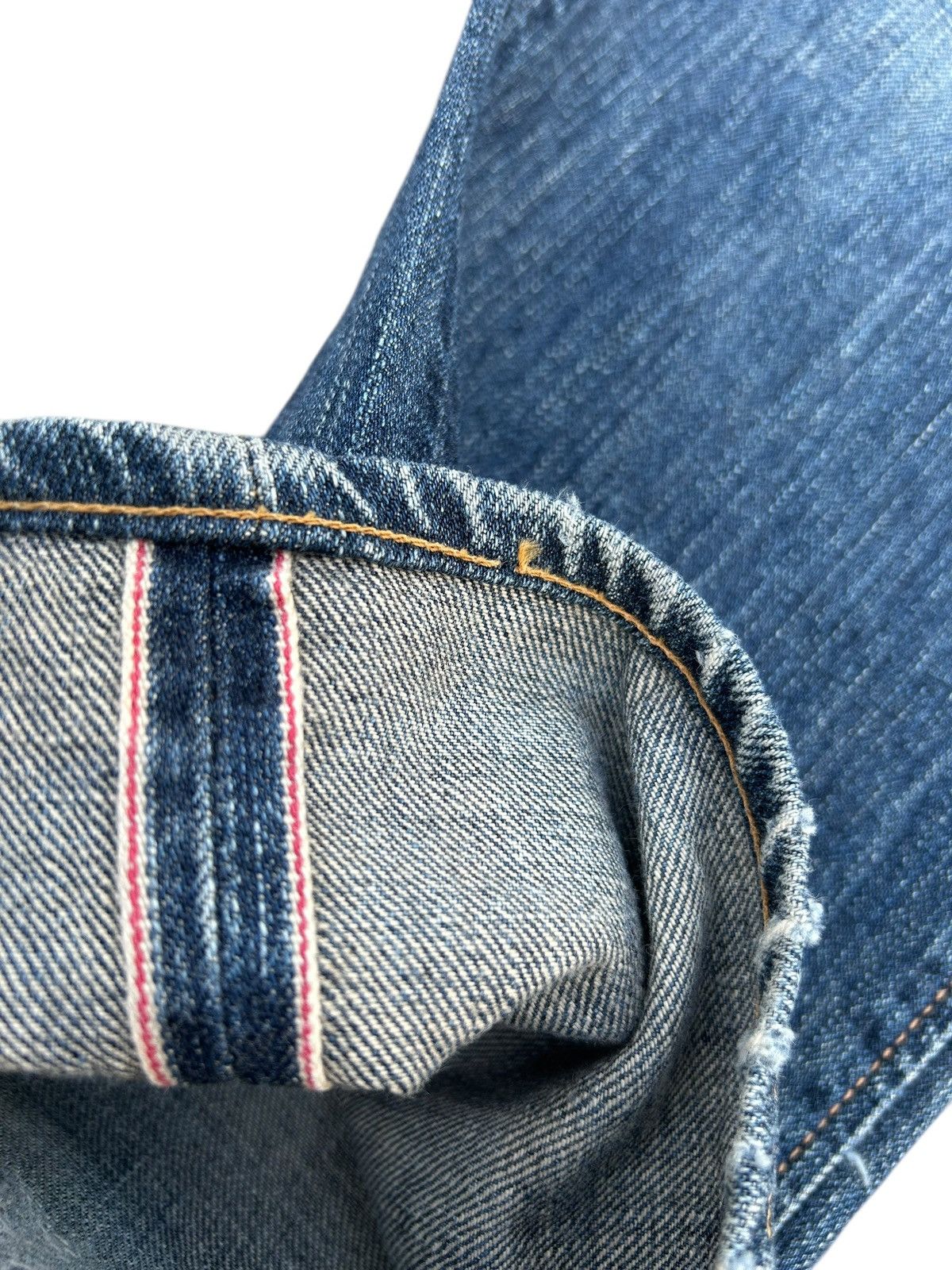 Kapital Vintage Edwin 505zx Selvedge Distressed Denim Jeans Size US 30 / EU 46 - 2 Thumbnail