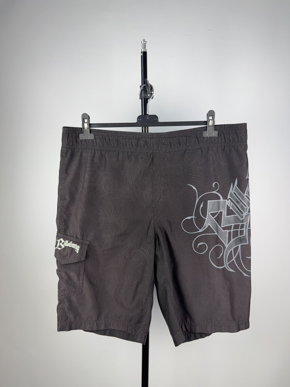 Billabong × Vintage Vintage Billabong Tribal Board Shorts Black Swimwear M Size US 34 / EU 50 - 1 Thumbnail