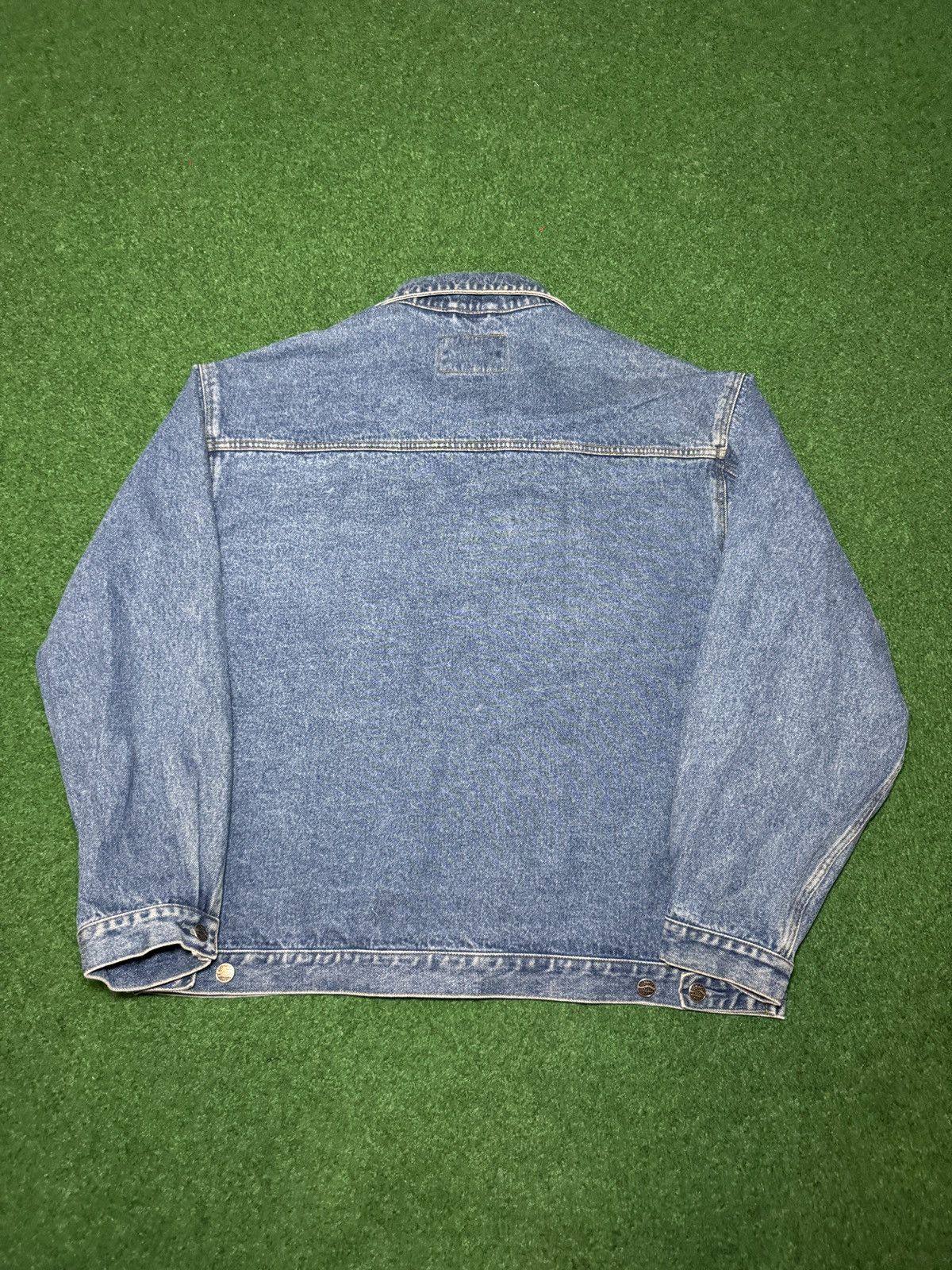 Harley Davidson Vtg 90s Harley Davidson Biker Denim Jacket Sydney Sweeney Size US XXL / EU 58 / 5 - 4 Thumbnail