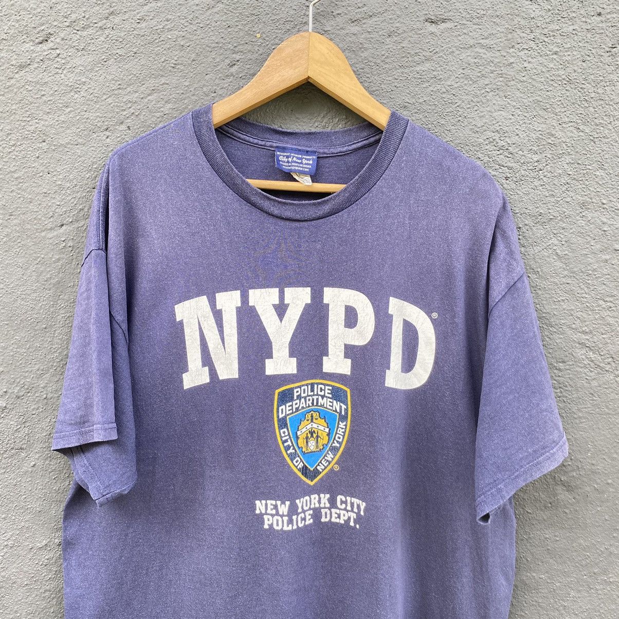 Vintage Thrashed Faded Vintage Y2K NYPD ERD GRUNGE GRAIL TEE Size US XL / EU 56 / 4 - 2 Thumbnail