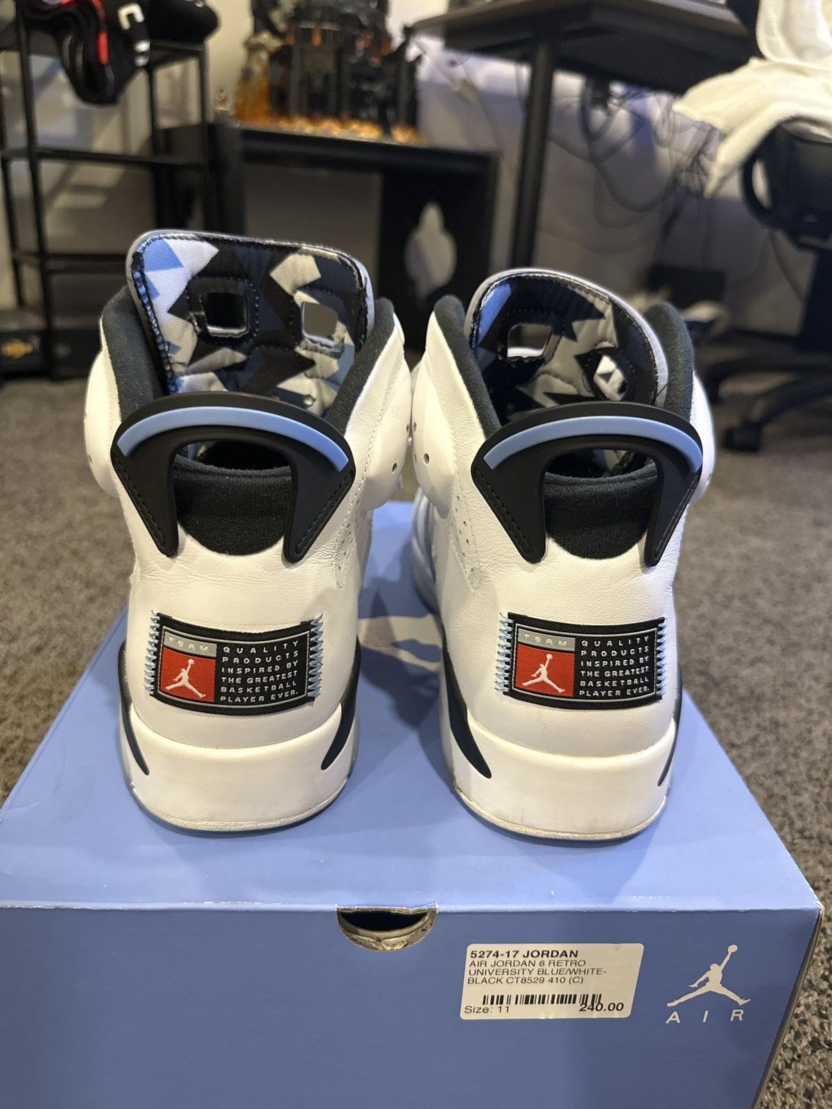 Jordan Brand Jordan 6 "UNC" Size US 11 / EU 44 - 4 Thumbnail