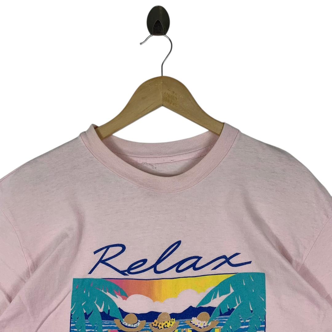 Other Vintage 90s Relax Saipan Beach Graphic Souvenir Tee Size US M / EU 48-50 / 2 - 2 Thumbnail