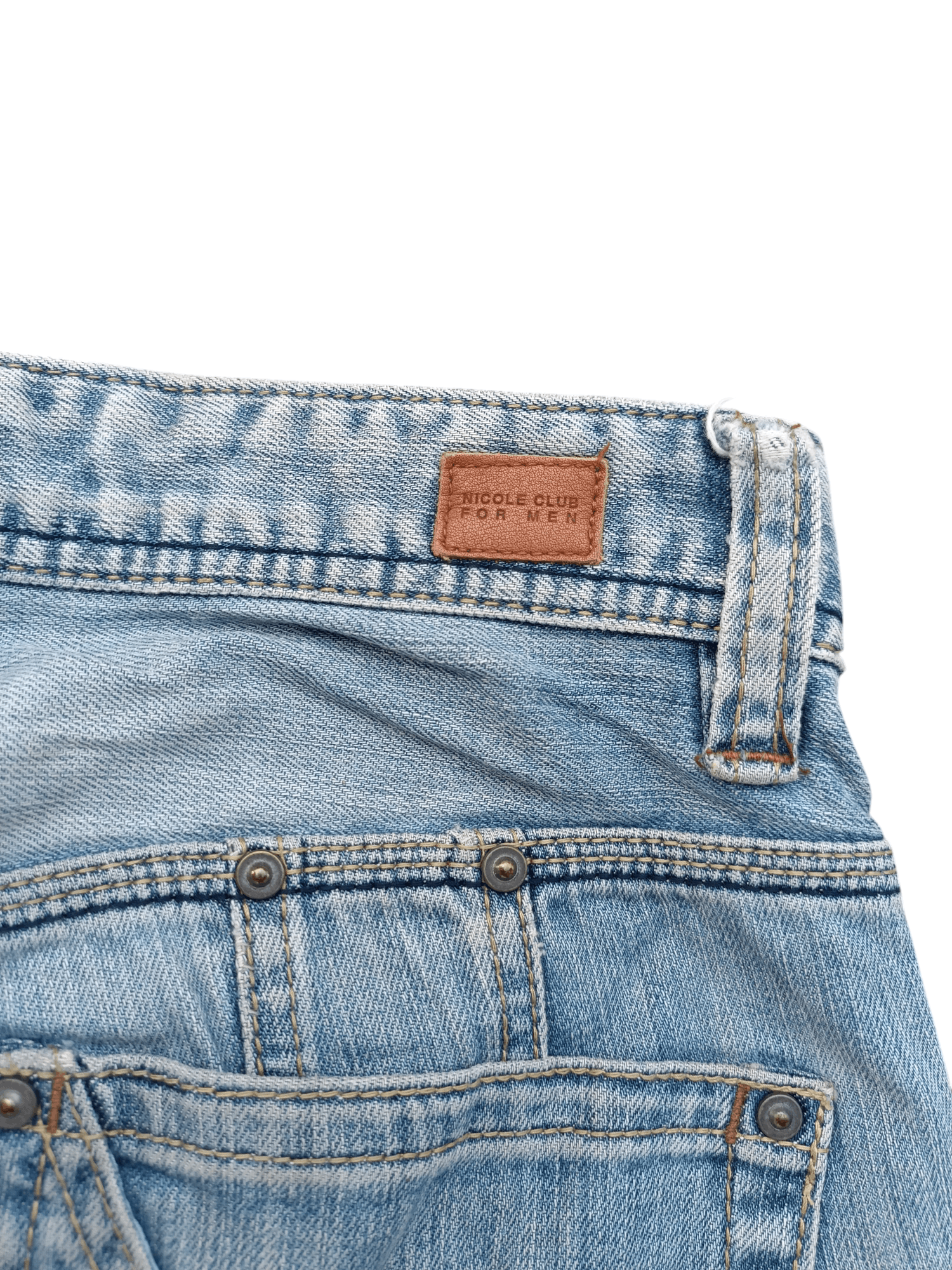 Japanese Brand Nicole Club For Men Multi Pocket Flared Jeans Size US 30 / EU 46 - 20 Thumbnail