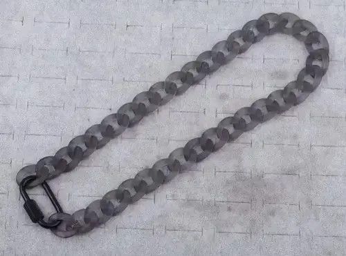 Other Acrylic Black Chain Lock Pendant Necklace Size ONE SIZE - 1 Thumbnail