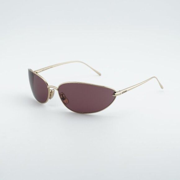 Loewe Loewe LW40164U 32U Sunglasses Gold Oval Frame, Purple Lenses Size ONE SIZE - 1 Thumbnail