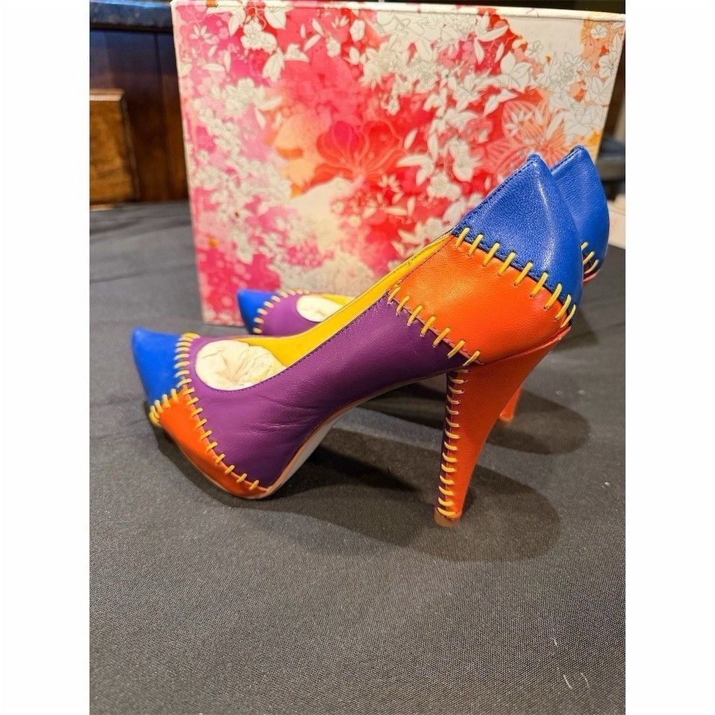 Chinese Laundry Chinese Laundry Real Patchwork Pumps NIB Vintage 1990’s Size US 7.5 / IT 37.5 - 3 Thumbnail