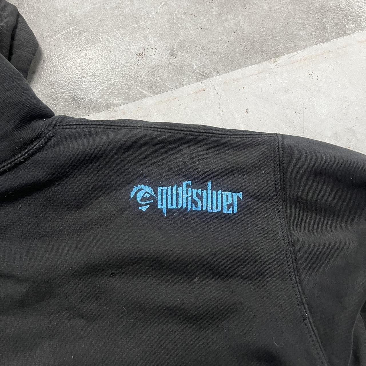 Quiksilver × Vintage VintageY2K Quiksilver Skater Black Y2K Paint Splatter Hoodie Size US S / EU 44-46 / 1 - 5 Thumbnail