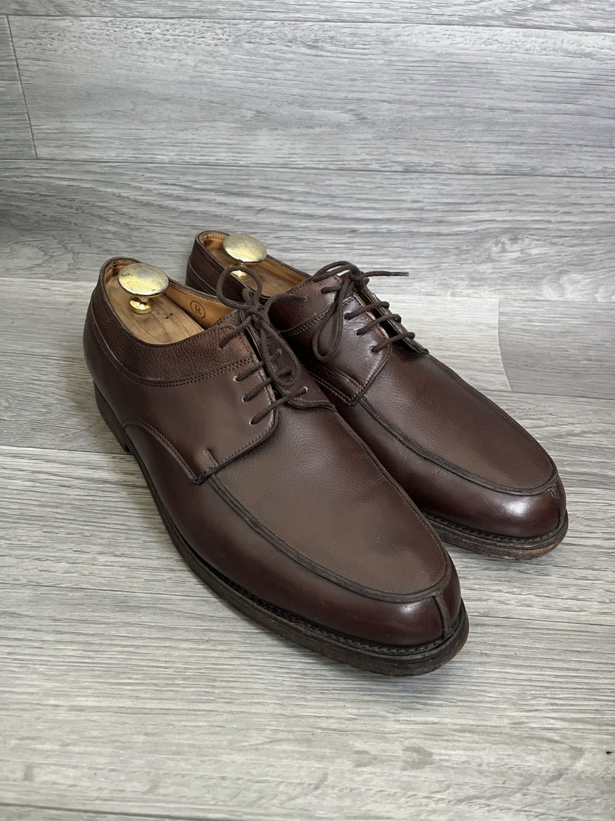 John Lobb John lobb brown pebble grain derby leather shoes Size US 9.5 / EU 42-43 - 4 Thumbnail