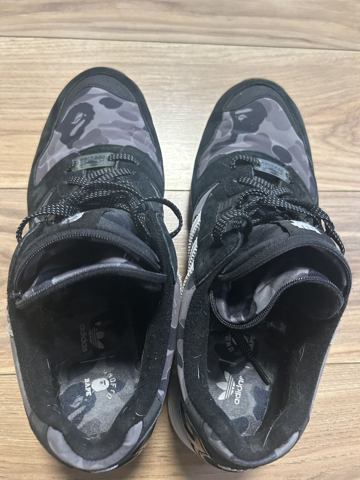 Adidas Bape x Undefeated x Adidas ZX 8000 Size US 10.5 / EU 43-44 - 7 Thumbnail
