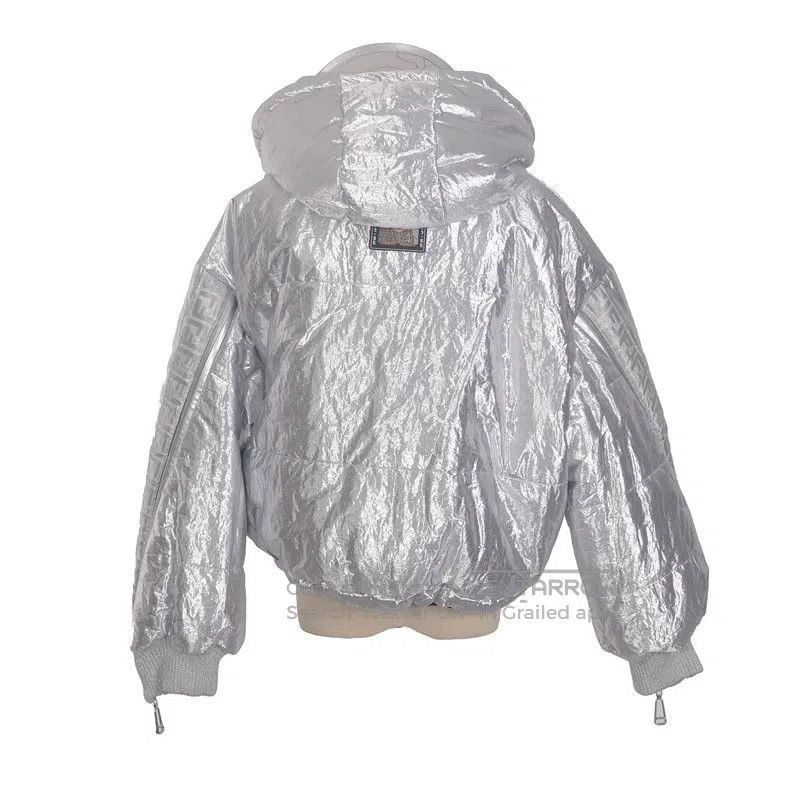 Fendi Fendi Monogrammed Patchwork Polyester Wool Nylon Puffer Ja Size S / US 4 / IT 40 - 2 Thumbnail