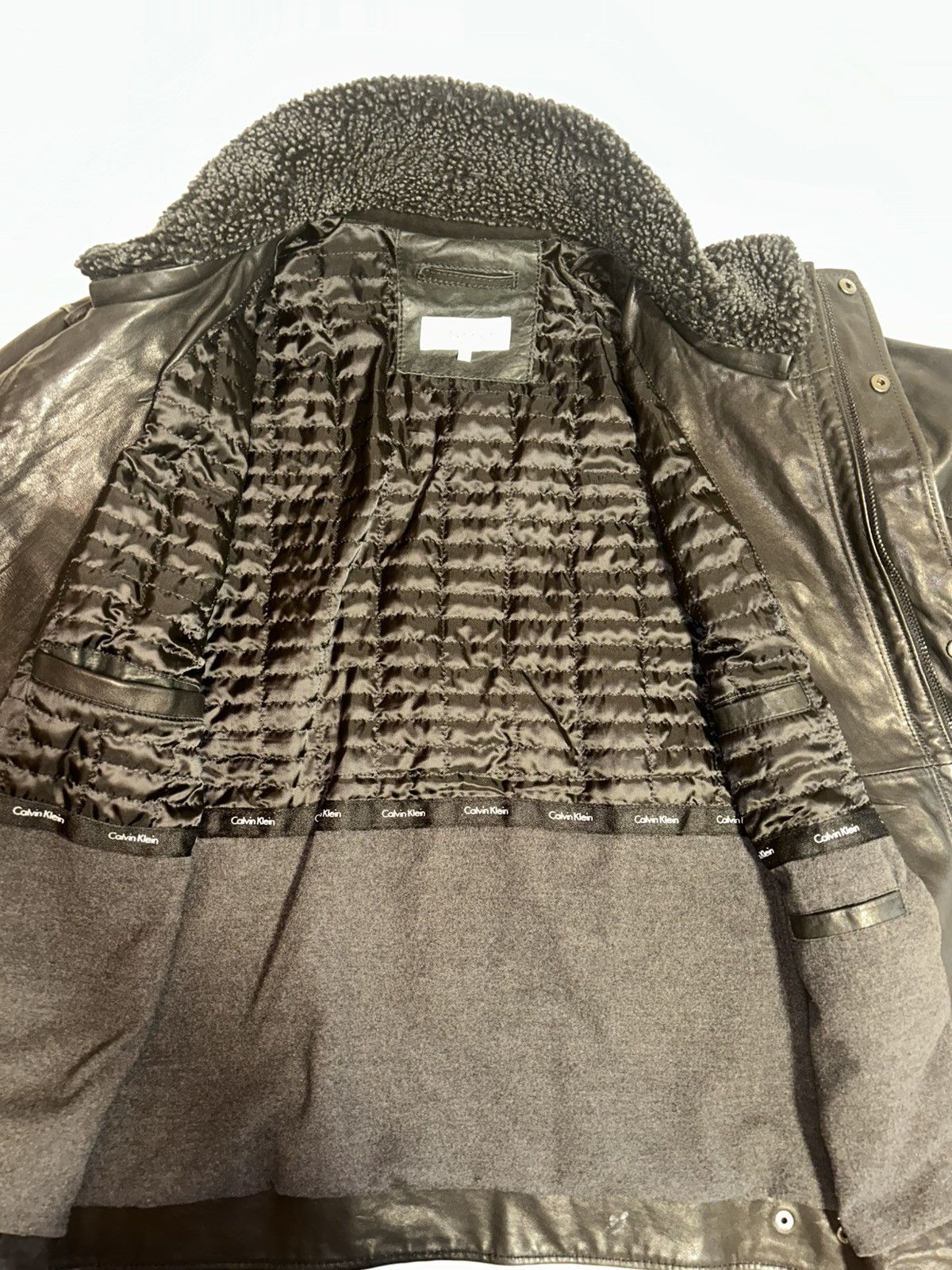 Calvin Klein Calvin Klein leather jacket! Size US XXL / EU 58 / 5 - 3 Thumbnail