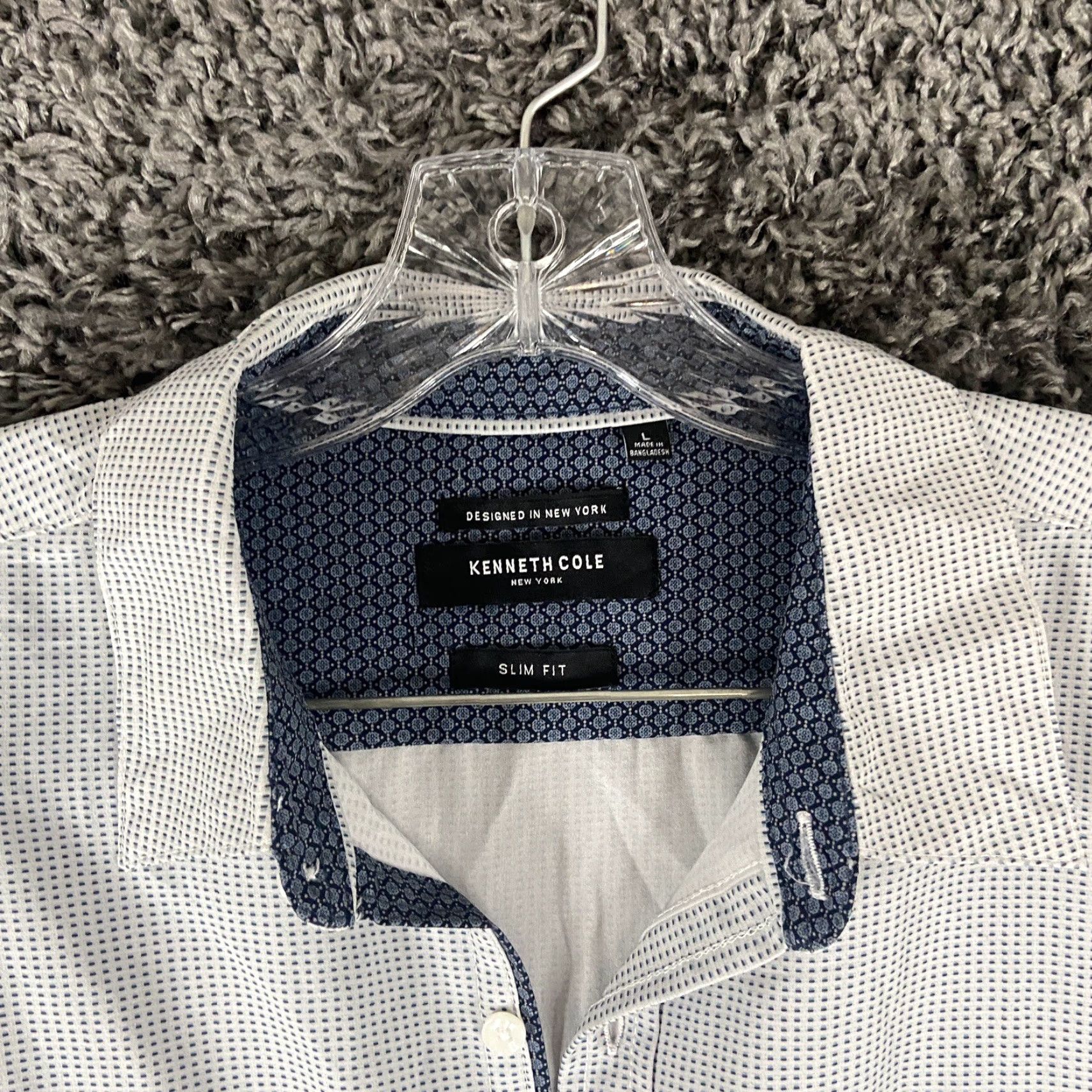Kenneth Cole Kenneth Cole Slim Fit Multicolor Button-Up Long Sleeve Men’s L Size US L / EU 52-54 / 3 - 5 Thumbnail