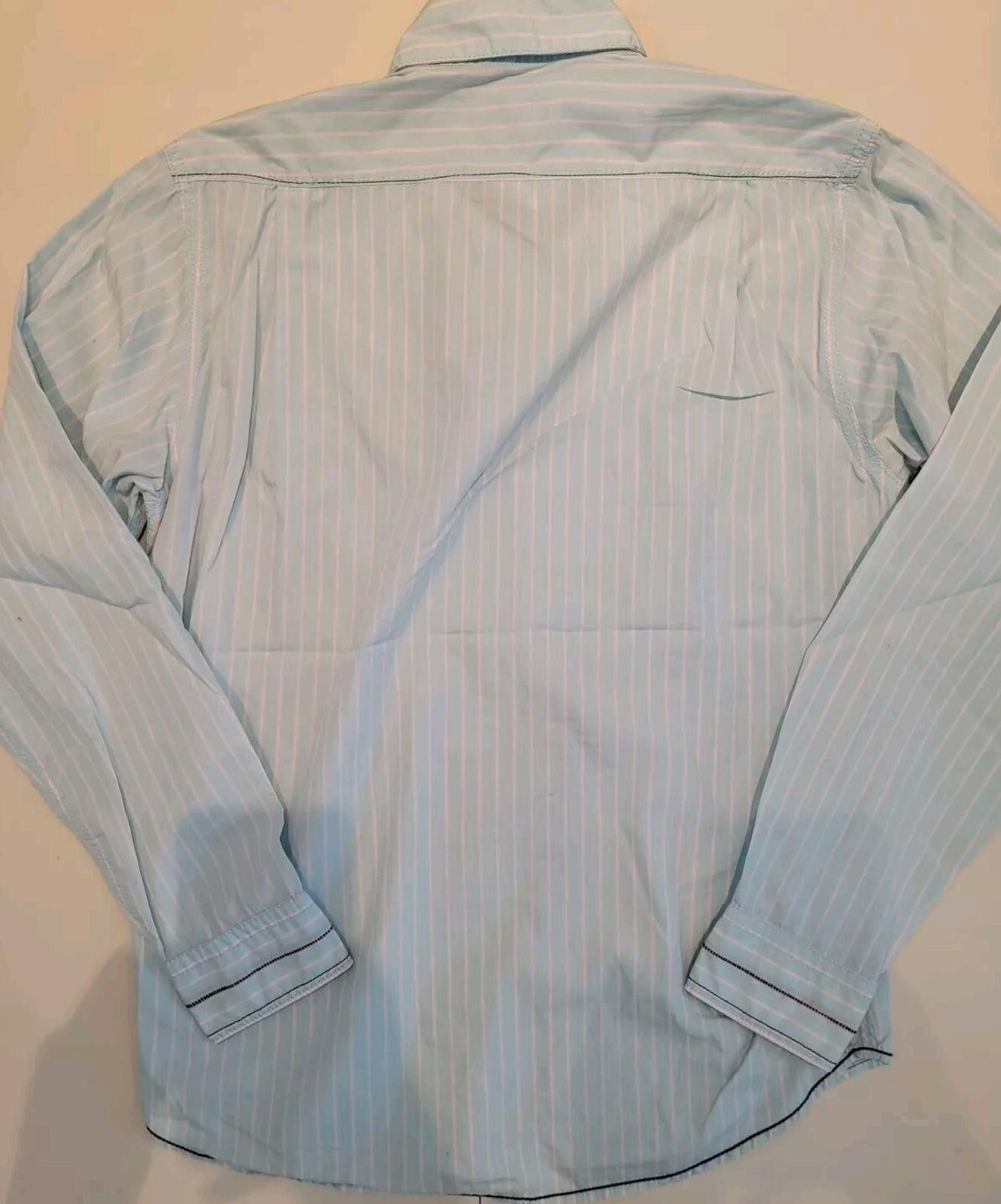 Hugo Boss Hugo Boss My Shirt Men's L Blue White Striped Shirt Size US L / EU 52-54 / 3 - 4 Thumbnail