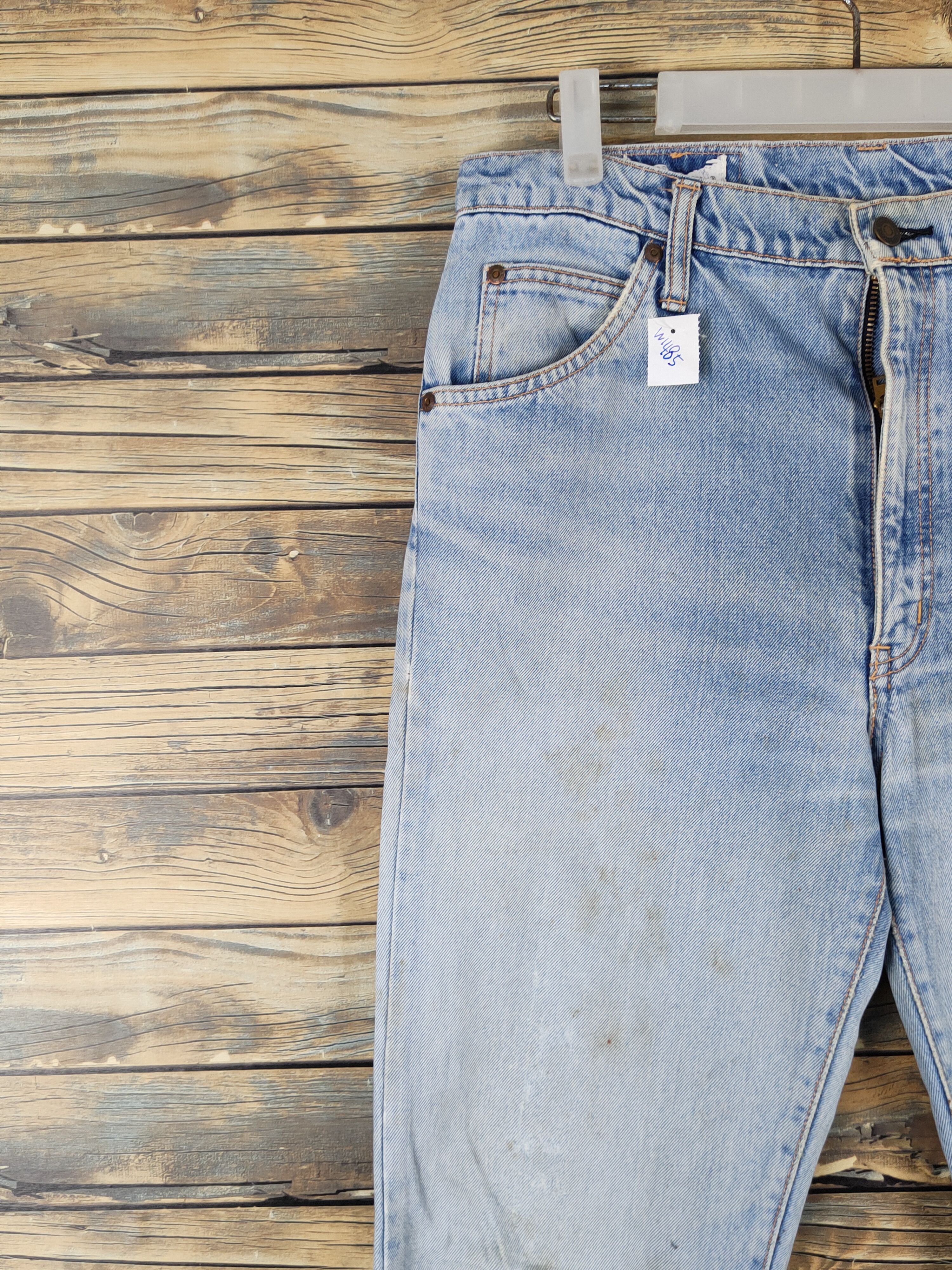 Edwin Edwin Light Blue Distressed Ripped denim Jeans #W1485 Size US 33 - 3 Thumbnail