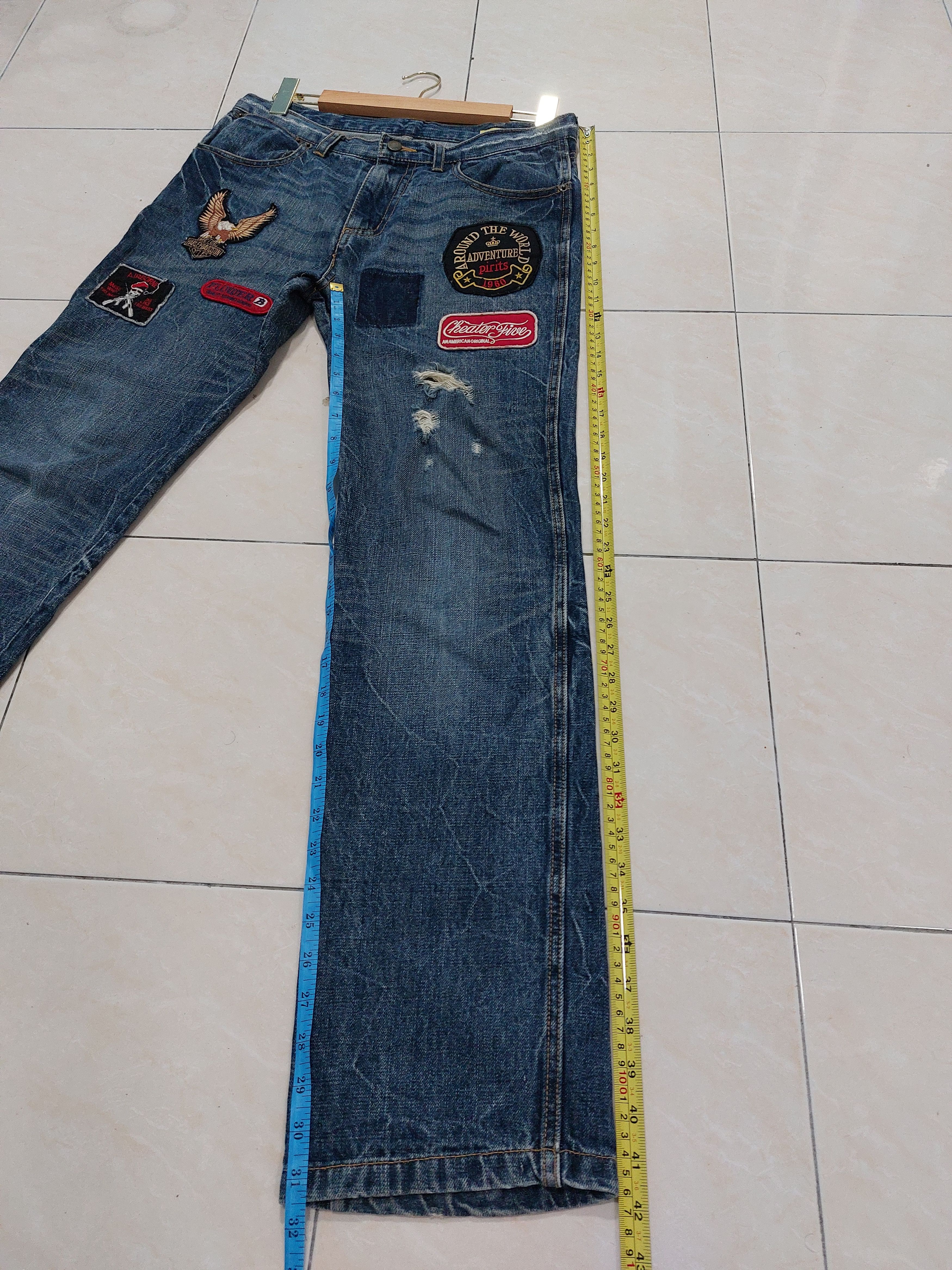 Designer Candy Robot Patch Bikers Logo Denim Size US 31 - 15 Thumbnail