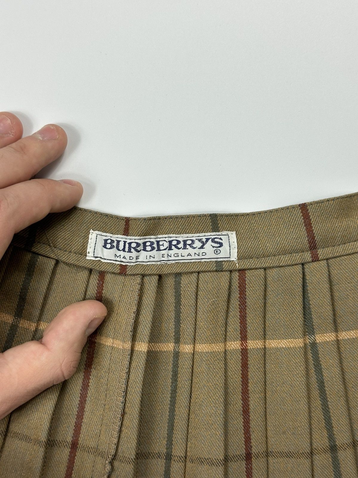 90's Burberrys Vintage Wool Skirt Nova Check