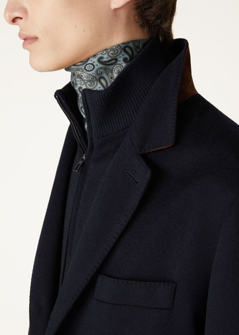 Loro Piana o1w1db10226 FAN1955 Martingala Coat in Navy Blue Size US L / EU 52-54 / 3 - 3 Thumbnail