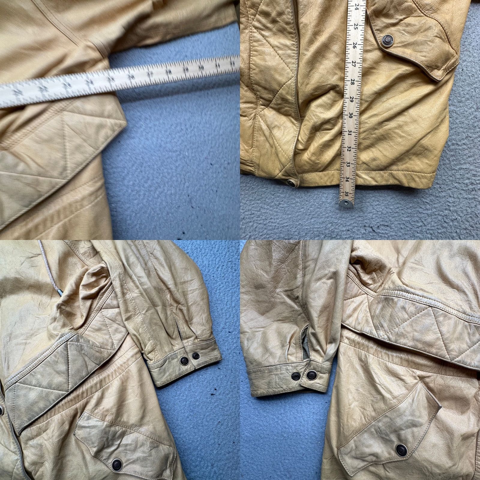 Vintage VINTAGE Adventure Bound Thinsulate Leather Coat Jacket Hooded Womens XL Beige Tan Aztec Southwestern Long Coat with Zipper Pockets Size XL / US 12-14 / IT 48-50 - 10 Thumbnail